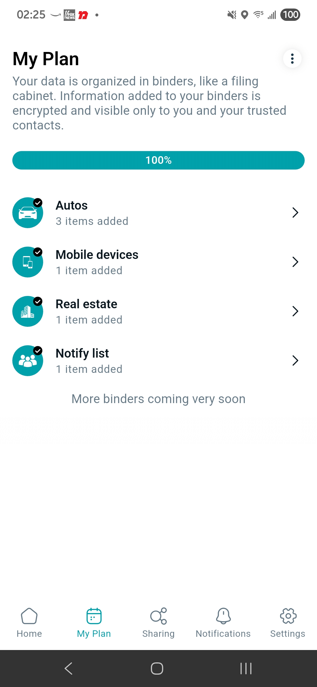 Contingency Zero mobile app planning screen